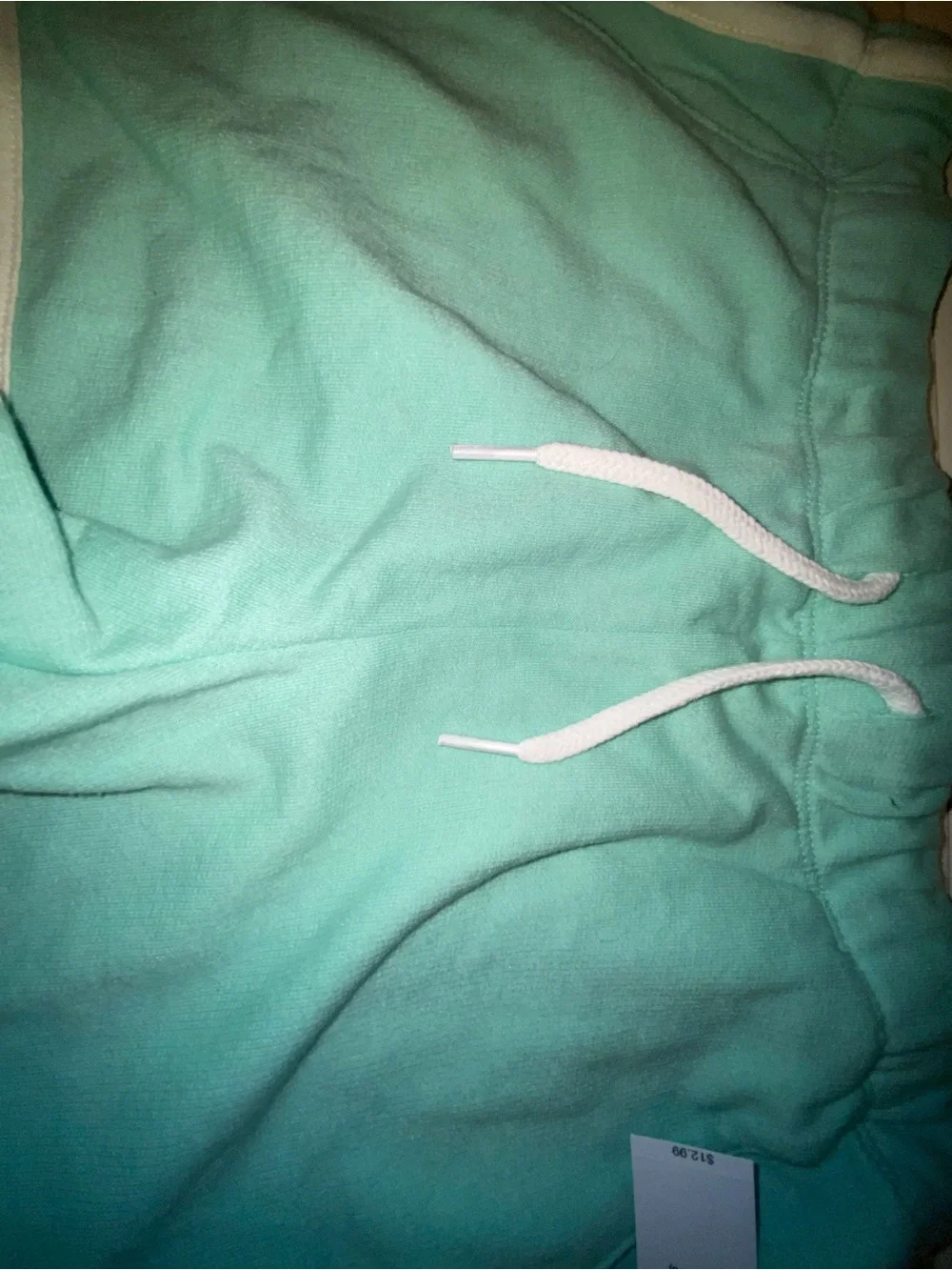 Old Navy Mint Green Girls Athletic Shorts with White Trim